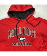 Georgia Bulldogs Hoodie Mens XL Champion Red UGA University Sweatshirt V... - £23.02 GBP