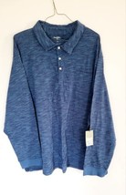 Goodfellow &amp; Co Long Sleeve Polo Shirt in Xavier Navy Size 4XB NWT 100% Cotton - £10.89 GBP