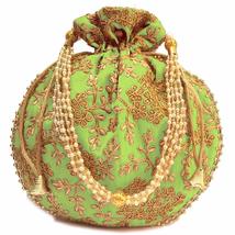 Potli for women / Handmade Hanging bag ( Pista Green ) - £20.01 GBP