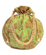 Potli for women / Handmade Hanging bag ( Pista Green ) - £20.11 GBP