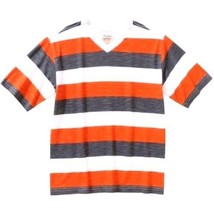 Faded Glory Boys Short Sleeve Rugby V Neck T Shirt Orange Size MEDIUM 8 - £6.34 GBP