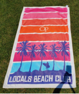 OP Ocean Pacific Towel Locals Beach Club Pool Swim 66&quot;x40&quot; Vintage Pink ... - £27.21 GBP