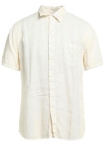 120% Lino Cruise Men&#39;s Ivory Soft Fade  Casual Linen Shirt Regular Fit Size 2XL - £102.07 GBP