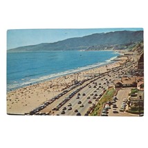 Postcard Looking North Along The Coast Highway Santa Monica California C... - $4.88