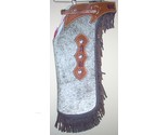 Western Horse Saddle Real Hair on Leather XXL Chinks / Chaps Rodeo Ranch... - $118.80