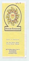 Del Sol Mexican Restaurant Menu Military Highway San Antonio Texas  - $13.86