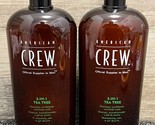 American Crew 3-In-1 TEA TREE Shampoo Conditioner &amp; Bodywash 33.8oz ~ Lo... - $43.53