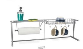Home Basics-Over-the-Sink Kitchen Station 36.5&quot;Lx9&quot;Dx11.75&quot;H Easy to Ass... - £22.35 GBP