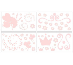 NEW COCALO SIENNA WALL DECALS STICKERS REMOVABLE REUSABLE FLOWERS FAIRIE... - £13.70 GBP