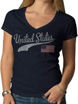 United States Women&#39;s &#39;47 Vintage V-Neck Scrum Tee - Fall Navy - Size Me... - $6.99