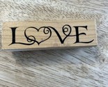 Great Impressions E368 Love Heart Rubber Craft Stamp - $12.11