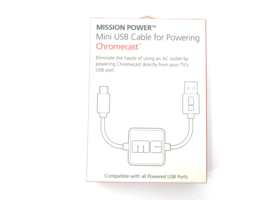 NEW Mission Power Mini USB Cable for Powering Chromecast TV/s USB Port #0831 - £5.53 GBP