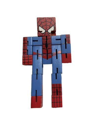 Marvel Wooden Toy Spiderman Stretchy Puzzle Figure 5.25 inch - $11.08