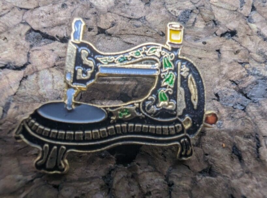 VTG Clotilde Sewing Machine Series #2 Jones 1879 Enamel Pin Taiwan Black... - $11.88