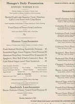 Isbell&#39;s Restaurant Summertime Suggestions Menu Chicago Illinois 1942  - £37.93 GBP