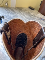 Vtg. Nocona Mens Cowboy boots 9D brown leather, Made in USA in Nocona, Texas,  image 10