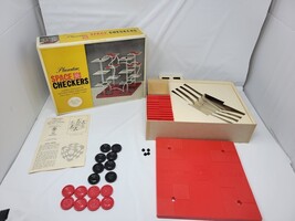 Vintage 1965 SPACE CHECKERS by PLEASANTIME #1350 Space Age 3D - $359.08 MXN