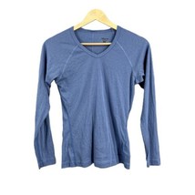 Patagonia Blue Capilene V-Neck Activewear Base Layer Shirt Womens XS - $26.97