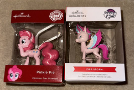 2 Hallmark My Little Pony Pinkie Pie &amp; 2022 Zipp Storm Christmas Ornaments New - $34.96