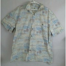 Island Shores Men&#39;s Hawaiian Casual Shirt With Fish Designs Size XL - £12.98 GBP