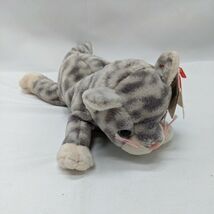 TY Beanie Baby Silver The Cat With Tag Plush Stuffed Animal - $10.66 CAD