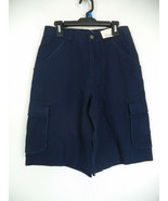 Boy&#39;s Navy Covington Cargo Shorts. Size 12. 100% Cotton. Adjustable Waist. - $15.84