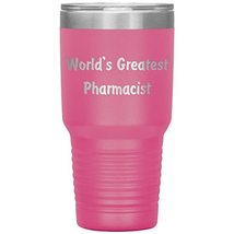 World&#39;s Greatest Pharmacist - 30oz Insulated Tumbler - Pink - £24.96 GBP