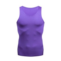 Men Running Vest  Fitness Compression Sleeveless Tank Top Fitness Workout Slimmi - £86.24 GBP