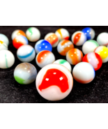 Lot of 27 Vintage Milk Glass Patch Marbles - 26 + 1 Shooter - €13,70 EUR