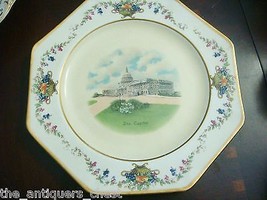 Antique US The Capitol souvenir plate, Johnson Bros china ORIGINAL - £35.80 GBP