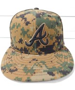 Atlanta Braves New Era 59FIFTY Men&#39;s 7 1/4 Camo Digital Fitted Hat - $420.04 MXN