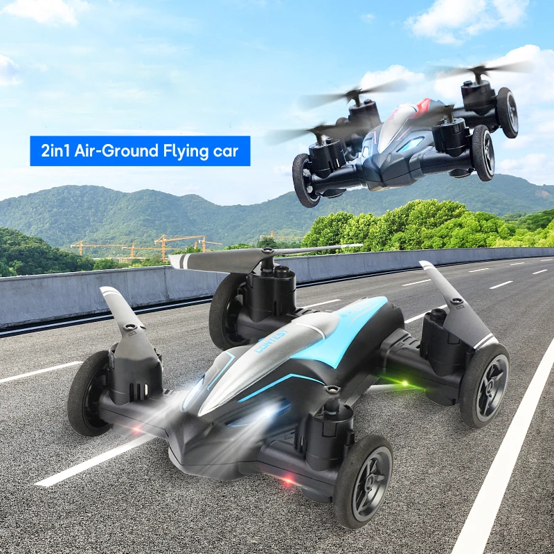 2in1 Dron Air-Ground Flying Car 2.4G Dual Mode Racing Mini Drone Professional  - £36.07 GBP