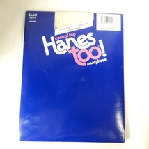Control Top Hanes Too! Pantyhose Sandal Foot 137 Style Size E-F Pearl - $17.82