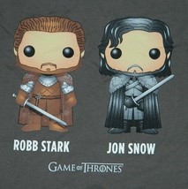 Game of Thrones Robb Stark and Jon Snow Funko POP Figures T-Shirt, NEW UNWORN - £11.40 GBP