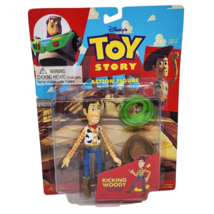 Vintage Disney Thinkway Toy Story Kicking Woody Action Figure Pixar New Creases - £18.91 GBP