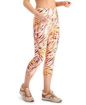 allbrand365 designer Womens Printed Cropped Leggings,Swirl Peachberry,X-Small - £27.57 GBP