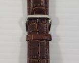 *B2) Caperci Smartwatch Genuine Leather Buckle Strap Band Textured Brown 24 - $9.89