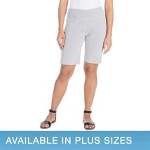 Hilary Radley Ladies&#39; Size XL, Bermuda Pull-On Short, Off-White &amp; Gray S... - $16.99