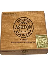 Ashton Vintage  Dominican Republic Imported Corona Wood Cigar Box 6.5x6 In - £13.72 GBP