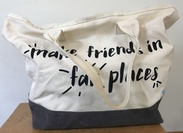Toms Make Friends In Far Places Cotton Canvas Eco Tote Shopping Beach Bag - $24.74