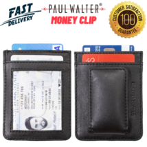 100% Genuine Leather Money Clip, Magnetic with Credit Card Holder - £7.91 GBP