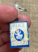 Alice In Wonderland Book Dangle Earrings Storybook Nostalgia Magical Novelty - £6.24 GBP