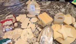 Huge lot of Wood Blanks, Perfect for Painting &amp; Craft Projects. Over 80 ... - $51.43