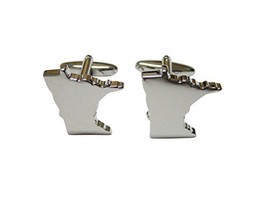 Kiola Designs Minnesota State Map Shape Cufflinks - $39.99