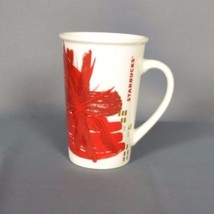 Starbucks Coffee Cup Tea Mug Water Color Collectors Edition 2014 Red Sta... - $14.99