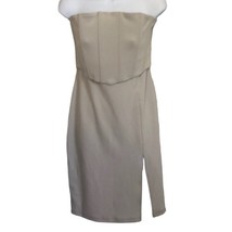 Zachary light gray strapless stretchy dress women’s juniors size L large - $24.75