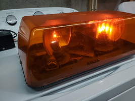 USED 15" 12v Amber Rotating Mini Light Bar tow truck snow plow safety  5315A - £70.60 GBP