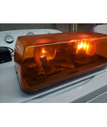 USED 15&quot; 12v Amber Rotating Mini Light Bar tow truck snow plow safety  5... - £70.95 GBP