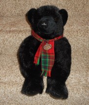 Vintage Fine Toy Vons Grocery Store Black Teddy Bear Stuffed Animal Plush Xmas - £37.21 GBP