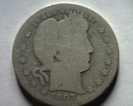 1907-O Barber Quarter Dollar About Good / Good AG/G Nice Original Coin Bobs Coin - $10.00